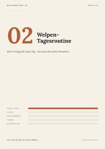 Cover Begleiter 02: Welpen-Tagesroutine